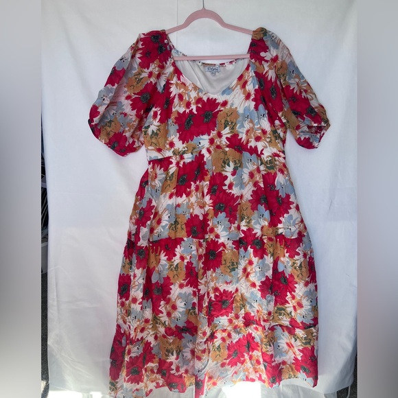 Polagram Floral Maxi Dress 2X LIKE NEW - Picture 2 of 8